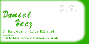 daniel hecz business card